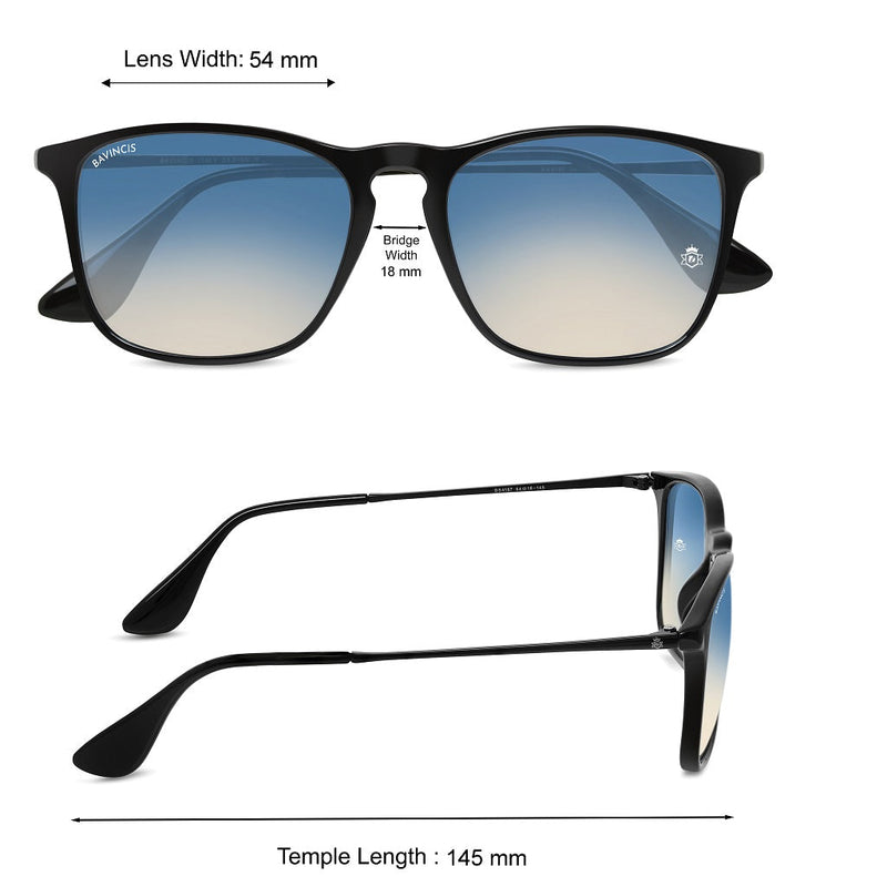 Bavincis Miller Black And Blue Gradiant Edition sunglasses - BAVINCIS