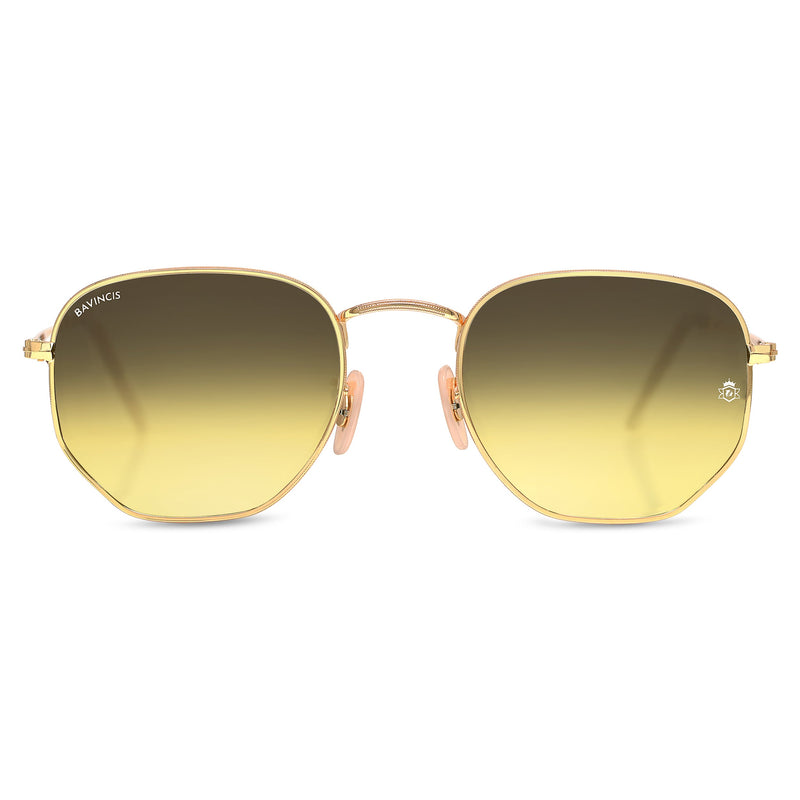 Bavincis Gemini Gold And Green Gradient Edition Sunglasses