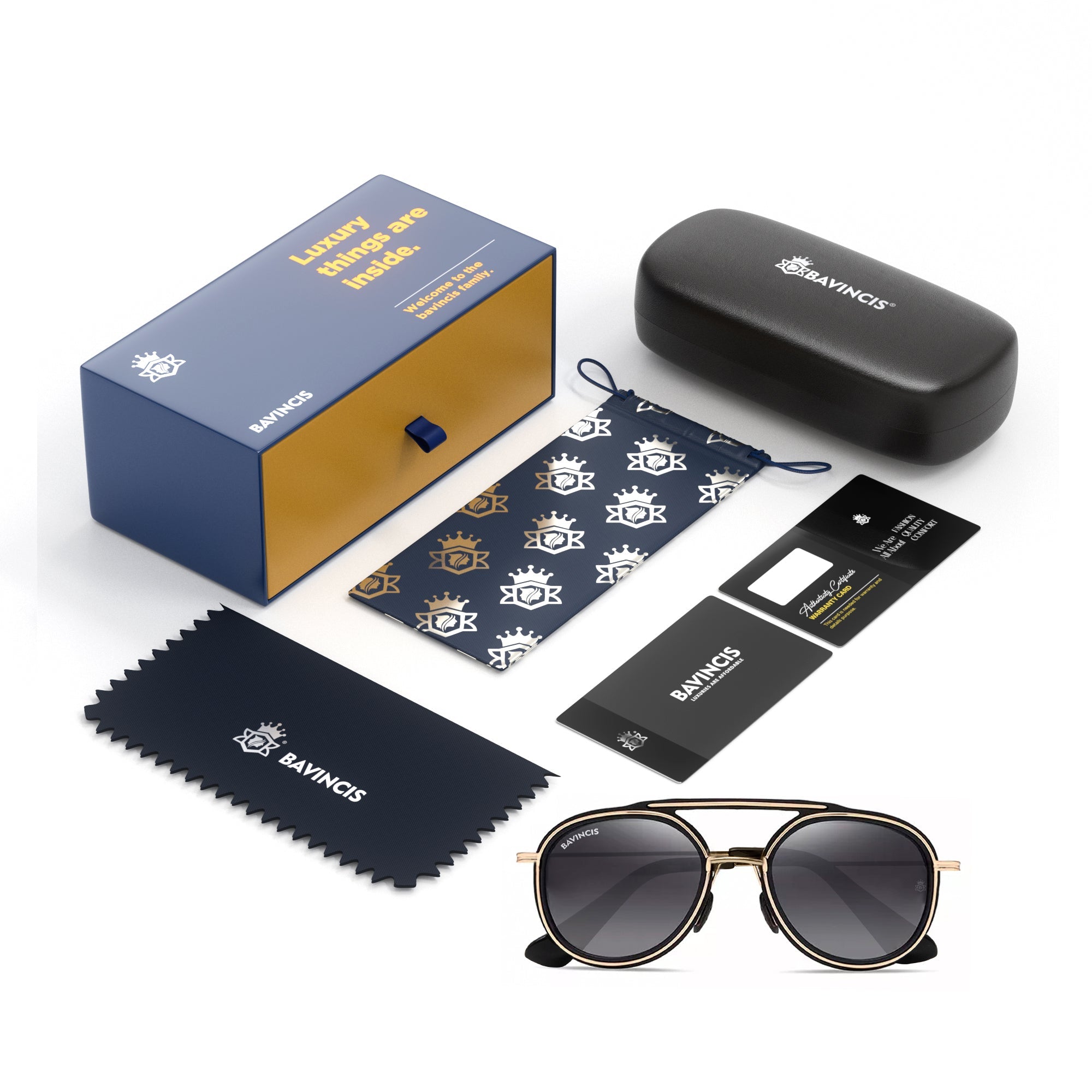 Bavincis Fleets Gold And Grey Gradient Edition Sunglasses