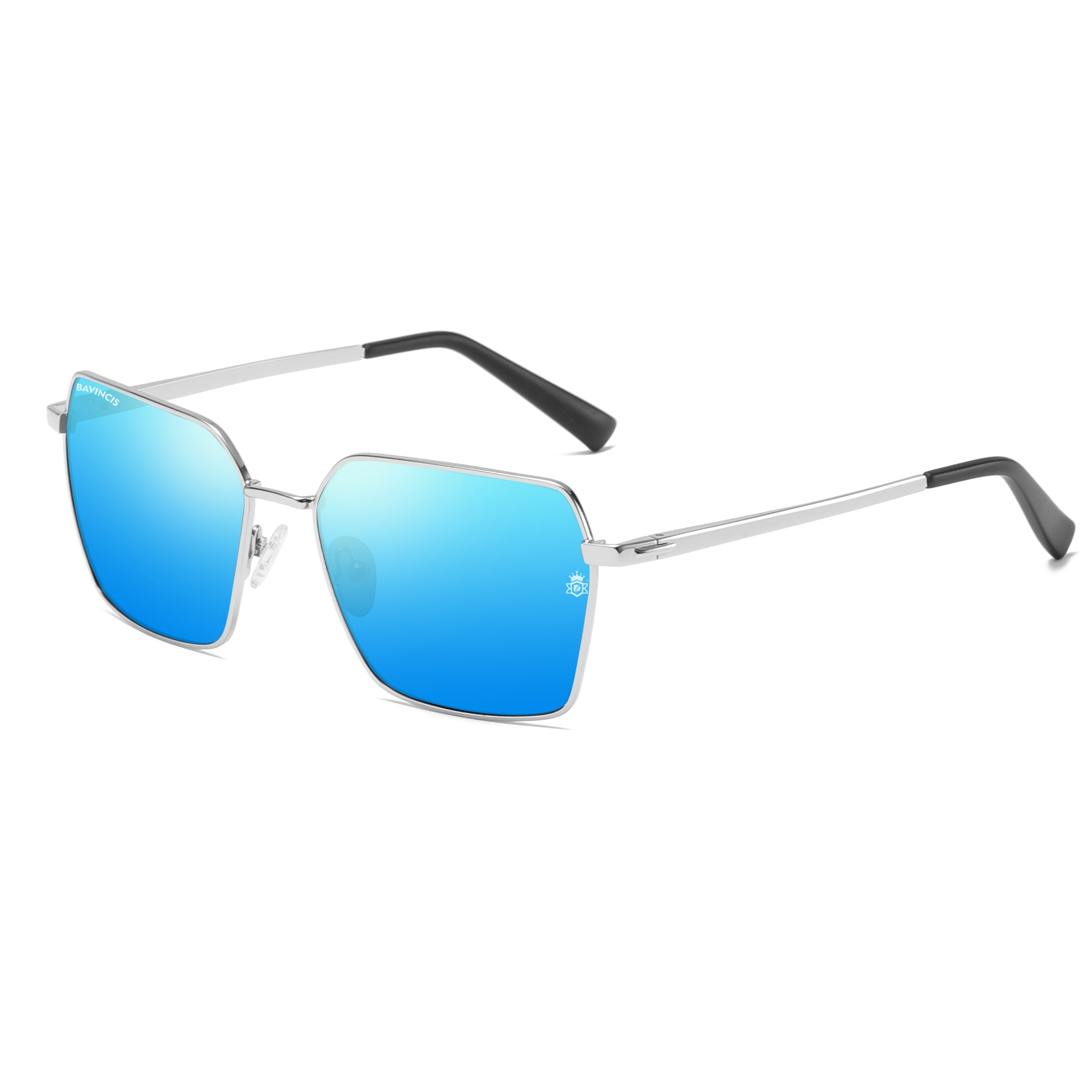 Bavincis The Bond Silver And Aqua Blue Edition Sunglasses