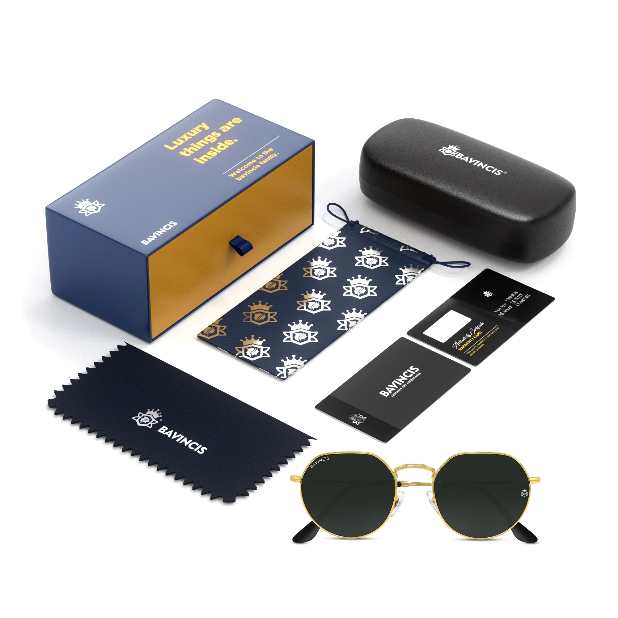 Bavincis Cooper Gold And Black Edition Sunglasses