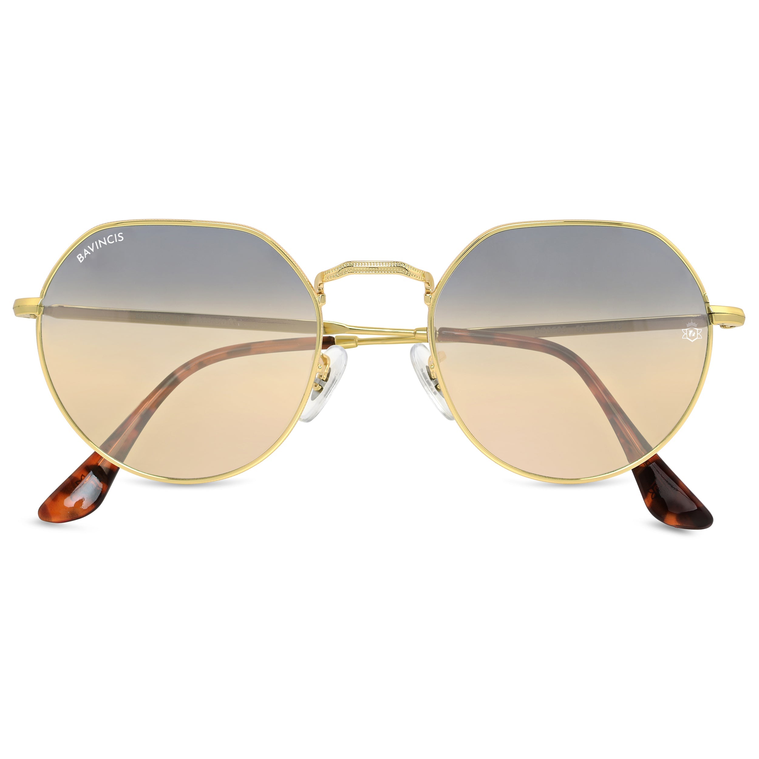 Bavincis Cooper Gold And Blue-Brown Gradient Edition Sunglasses