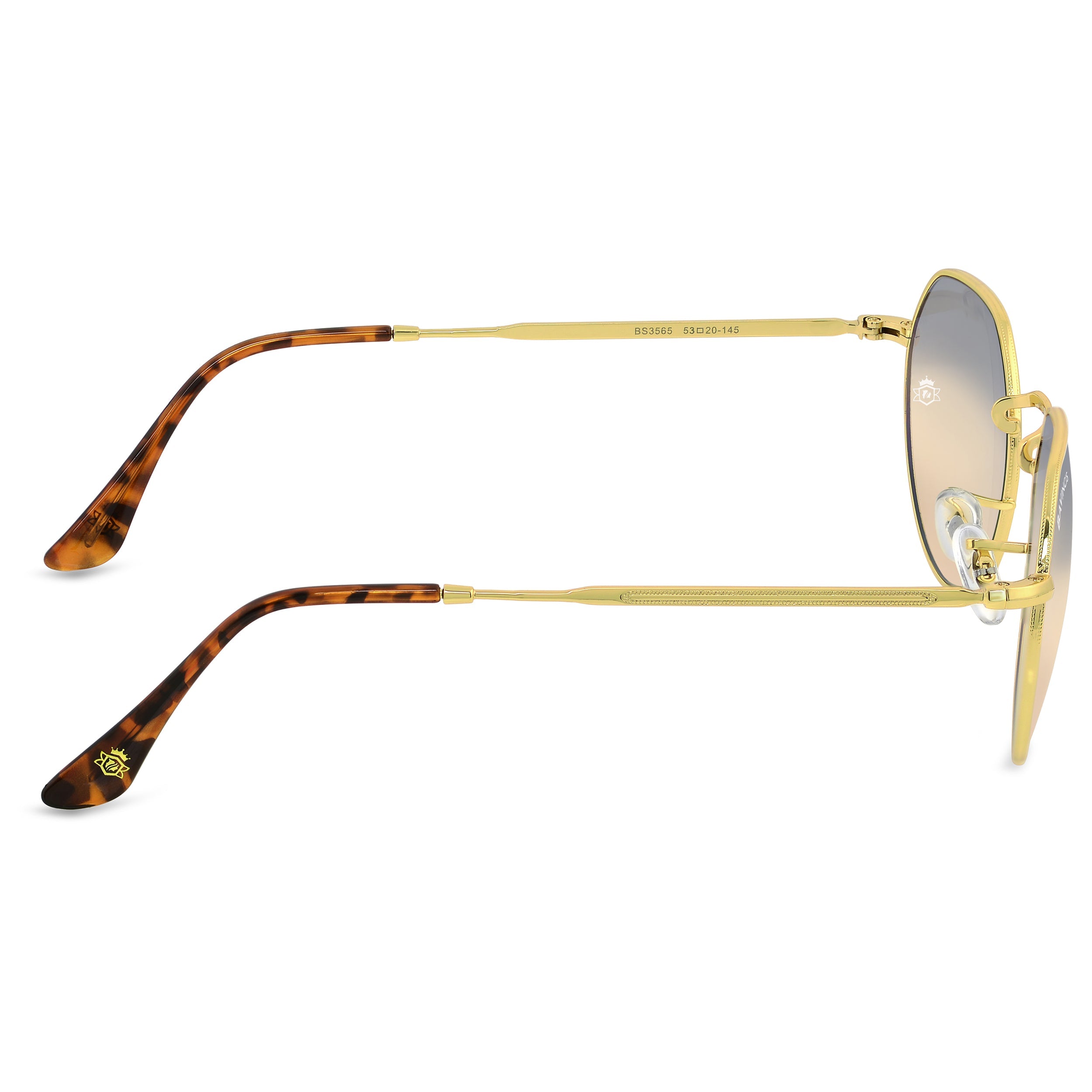 Bavincis Cooper Gold And Blue-Brown Gradient Edition Sunglasses