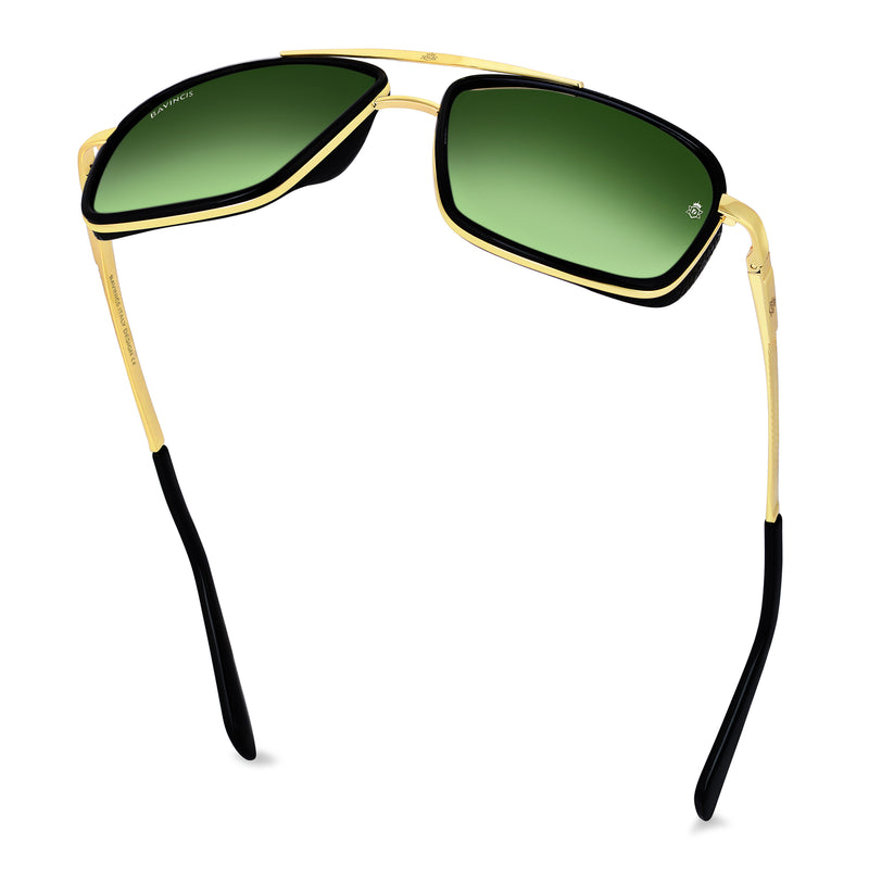Bavincis Stanly D11 Gold And Green Gradient Edition Sunglasses