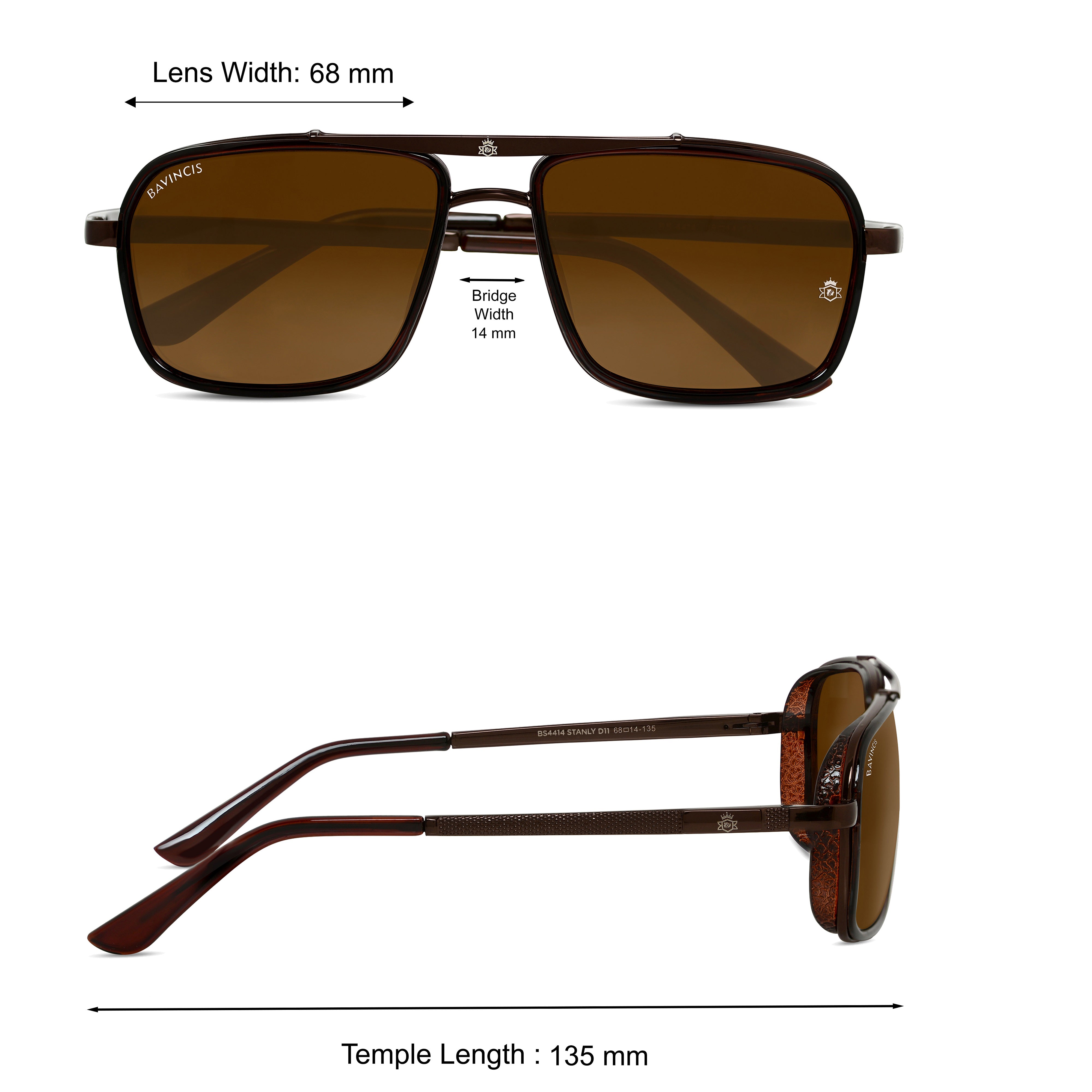 Bavincis Stanly D11 Brown And Brown Edition Sunglasses