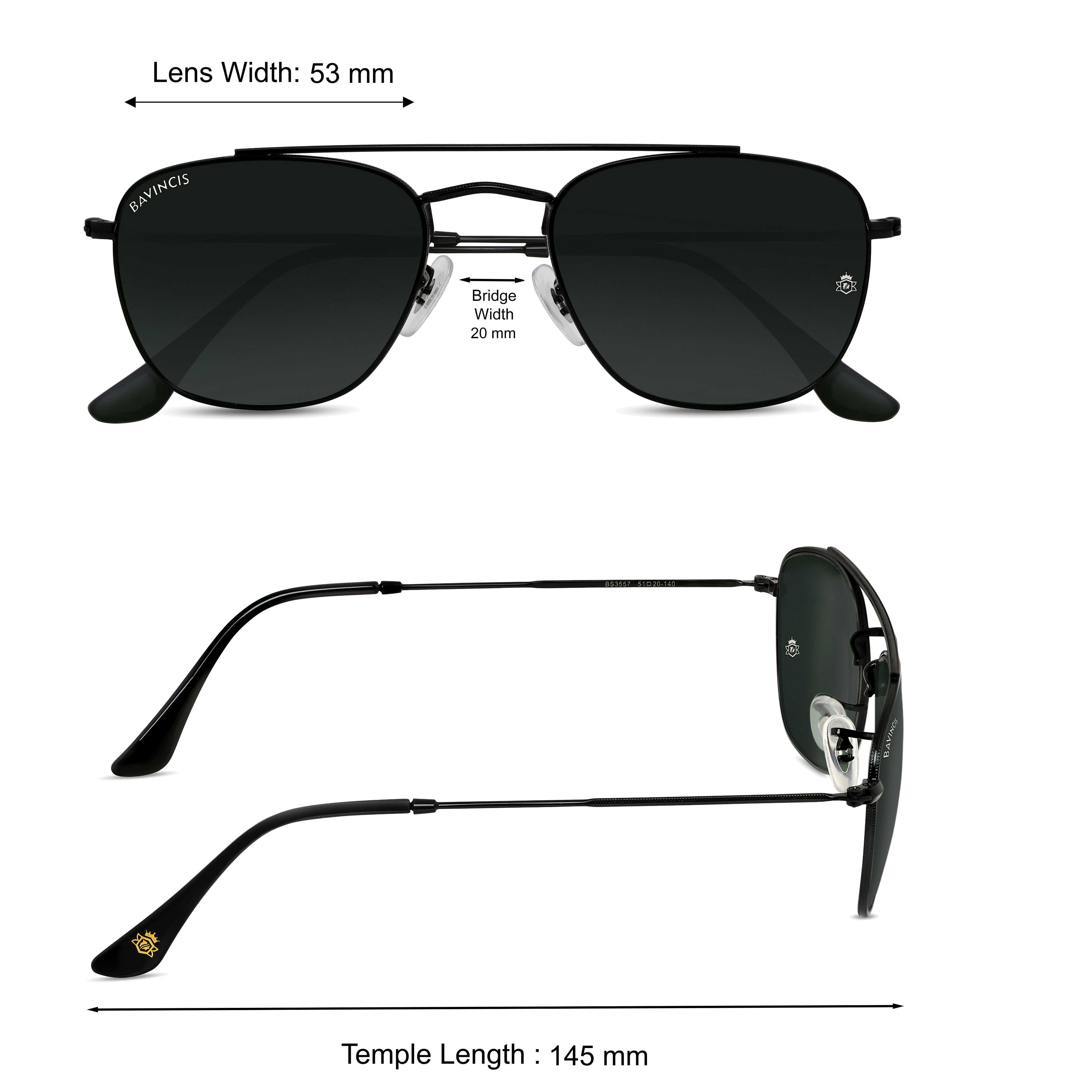 Bavincis Gracia Black And Black Edition Sunglasses