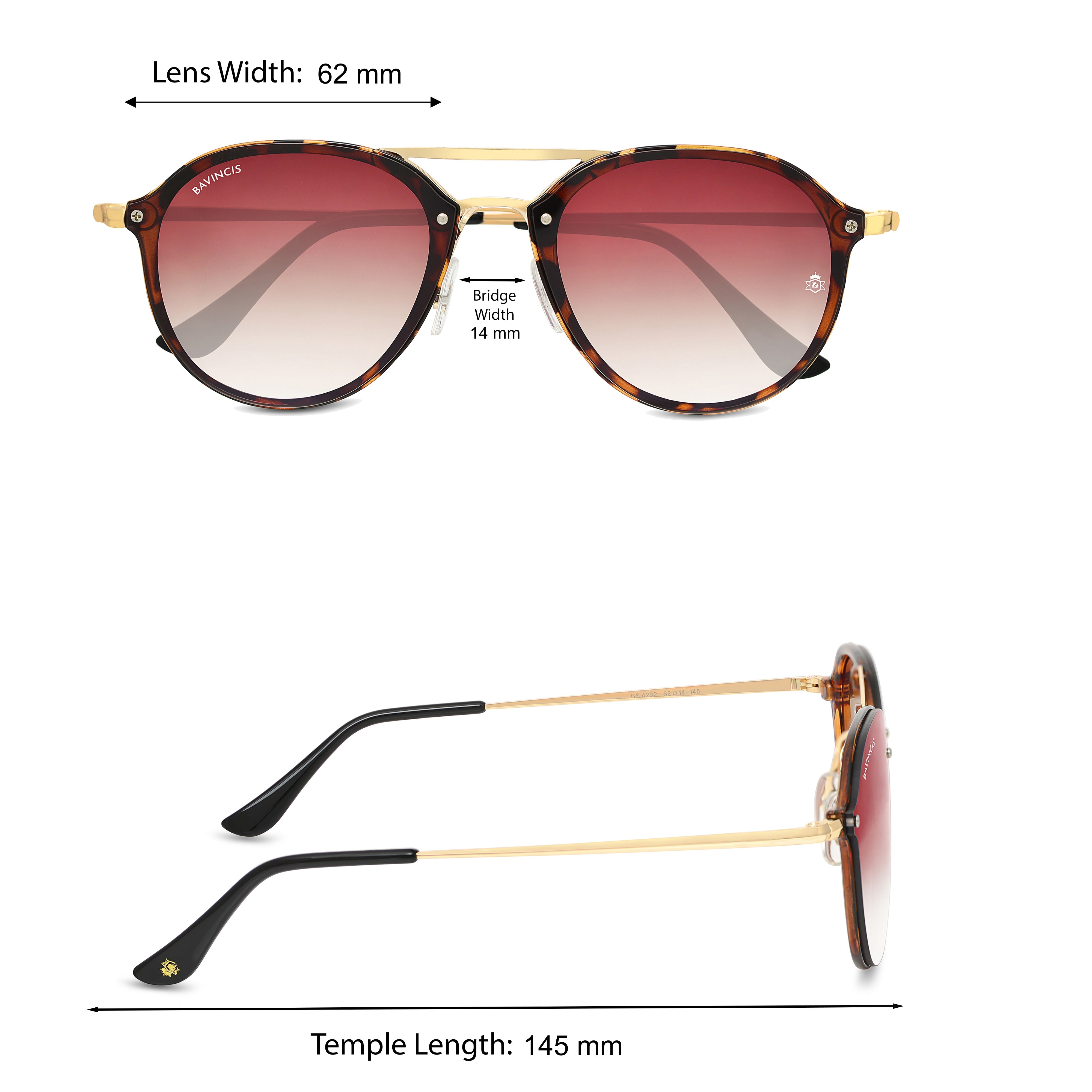 Bavincis Walker Gold And Brown Gradient Edition Sunglasses - BAVINCIS