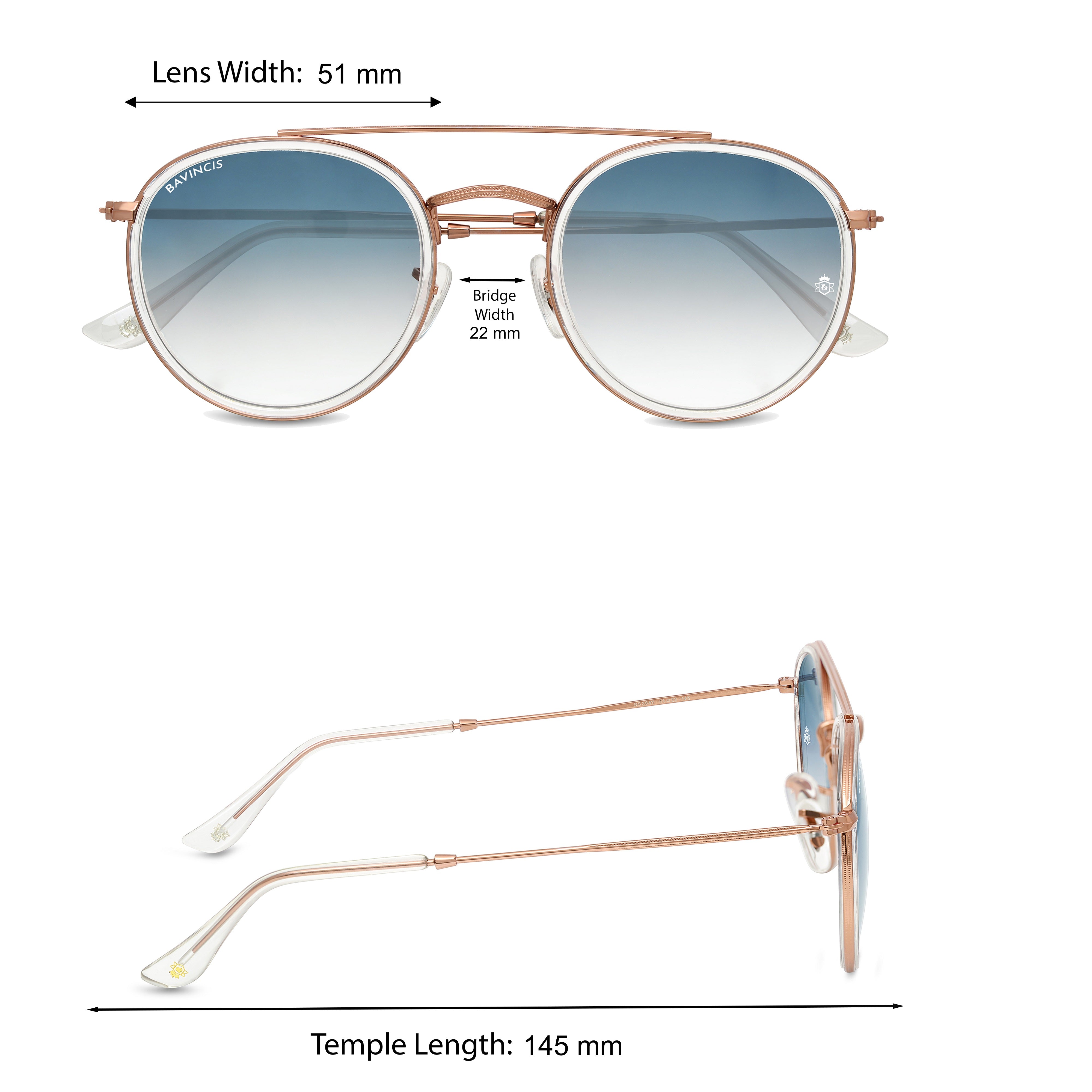 Bavincis Joyce Rose Gold And Grey Gradient Edition sunglasses - BAVINCIS