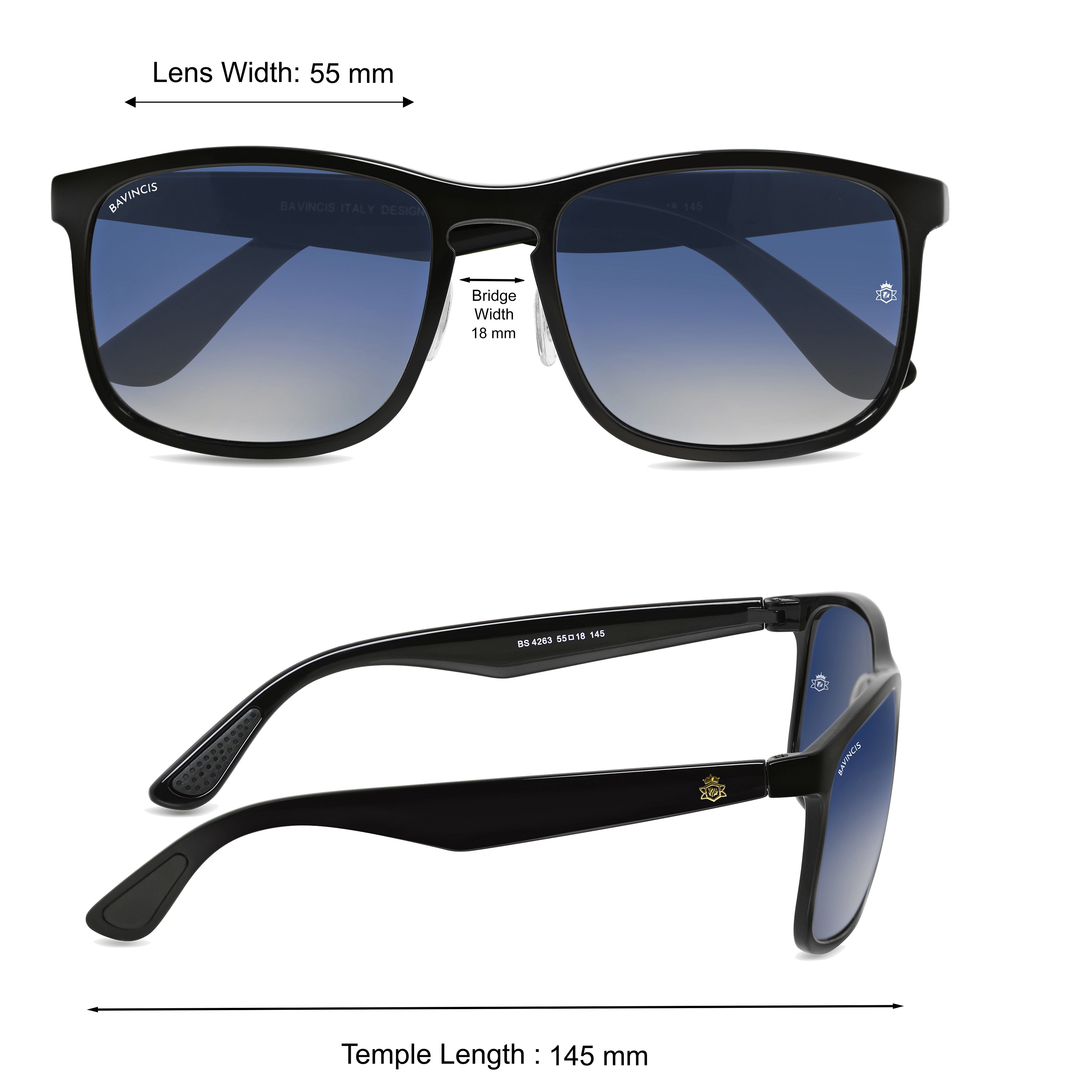 Bavincis Austen Black And Blue Gradient Edition Sunglasses