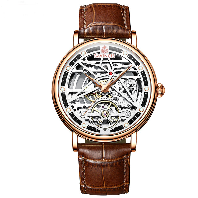 Bavincis Brio White and Brown I Automatic Watch - BAVINCIS