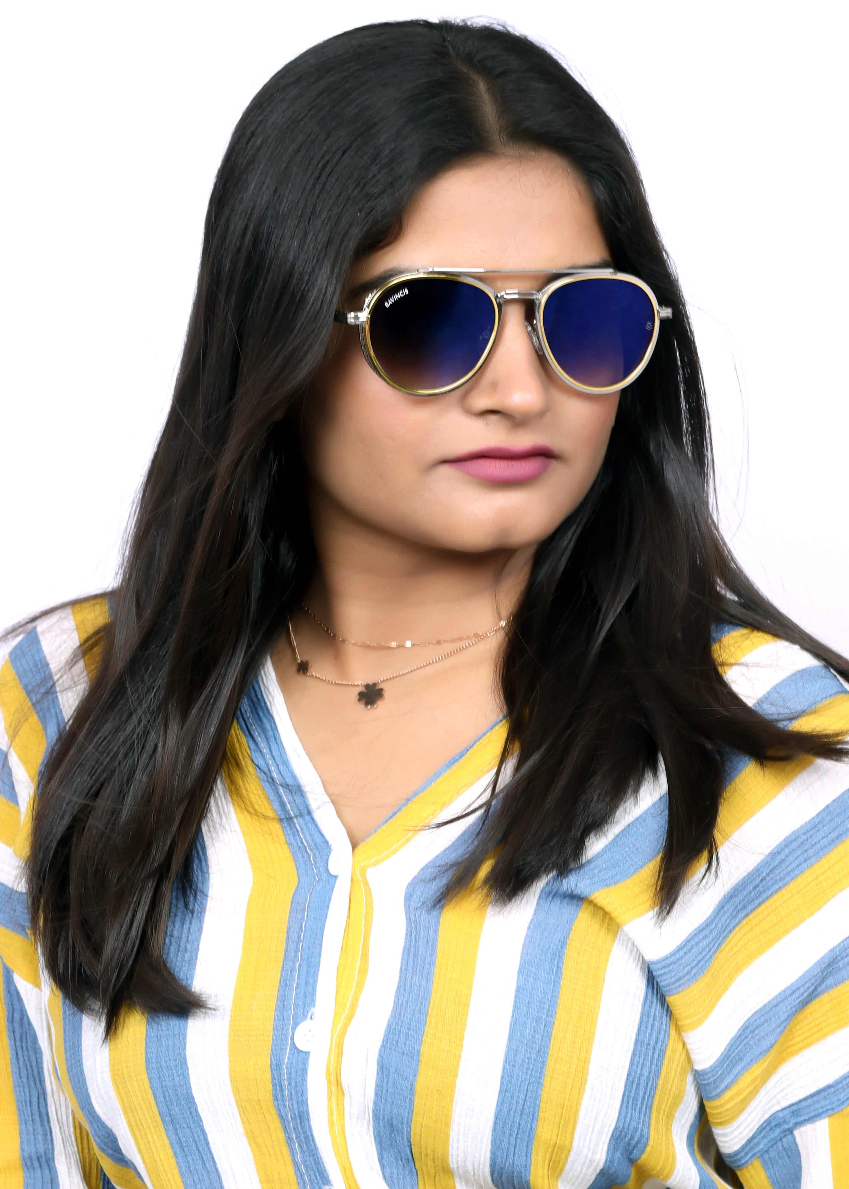 Bavincis Kindon Gold And Blue Gradient Edition Sunglasses