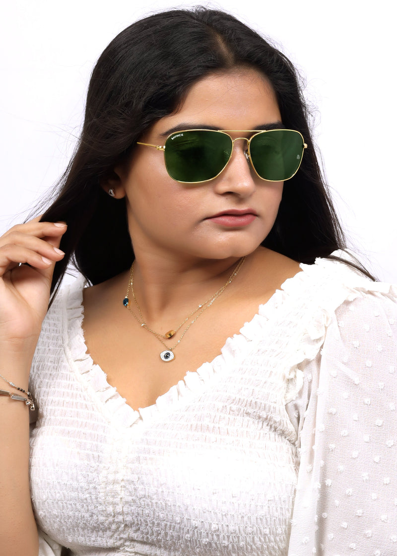 Bavincis Carloz Gold And Green Edition Sunglasses