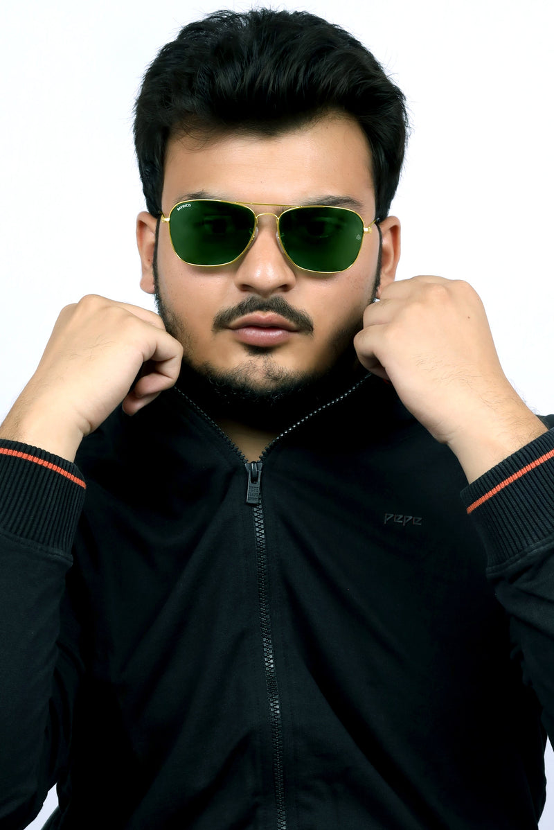 Bavincis Carloz Gold And Green Edition Sunglasses