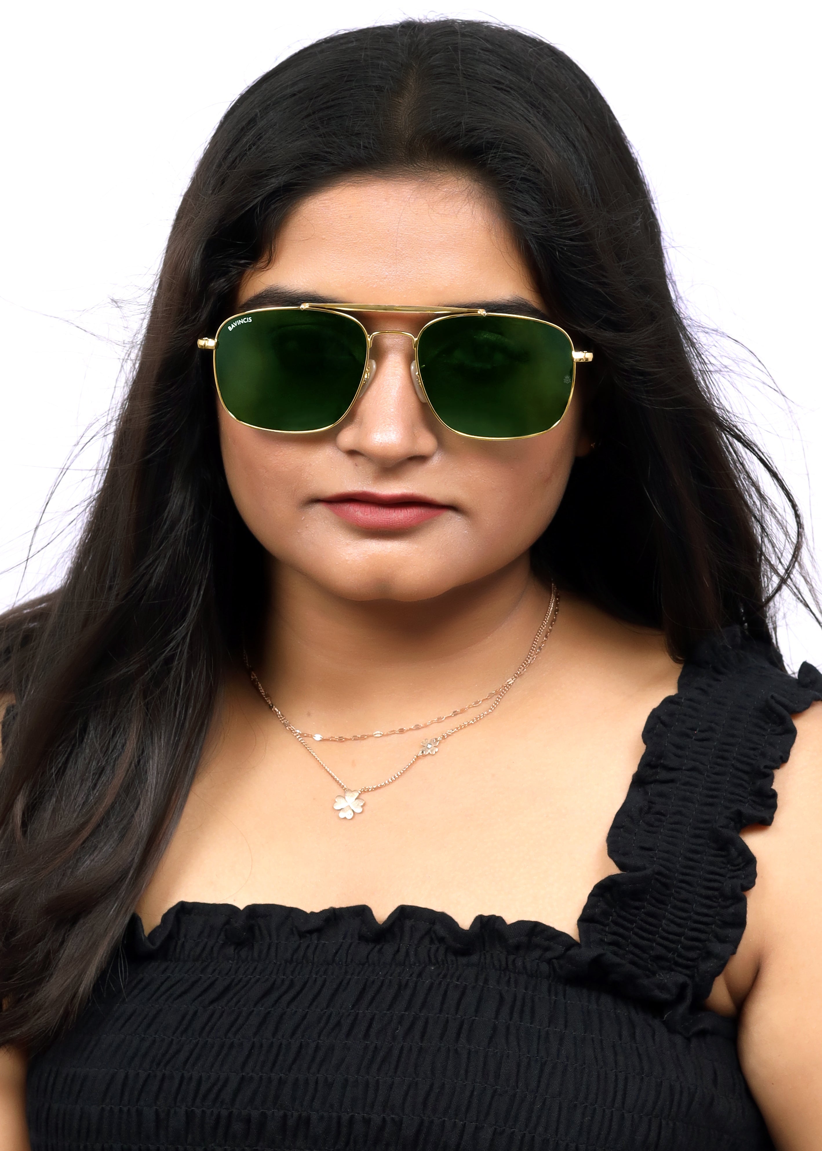 Bavincis Linford Gold And Green Edition Sunglasses