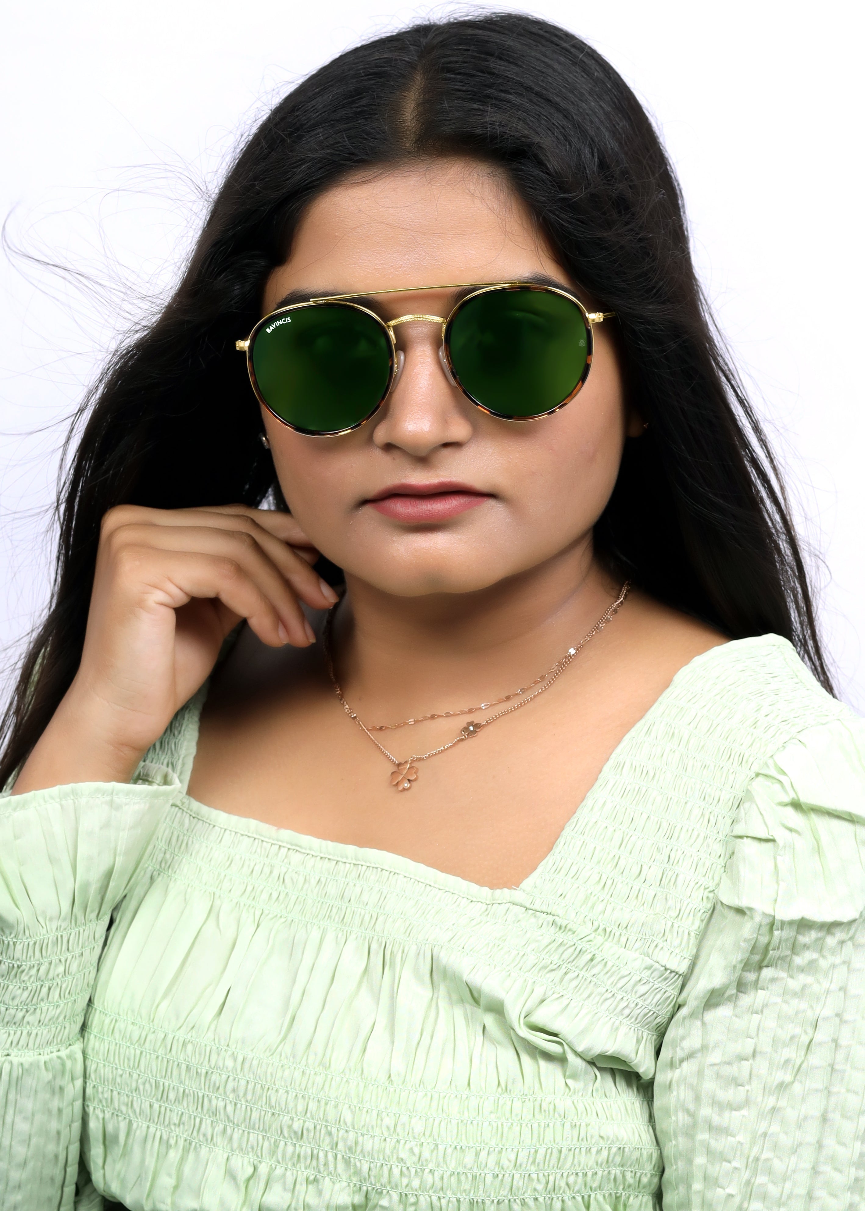 Bavincis Joyce T.Gold And Green Edition sunglasses