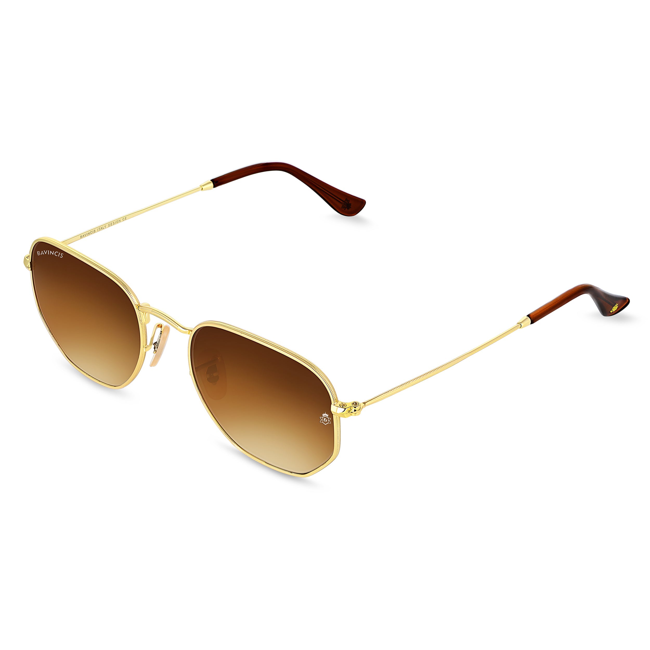 Bavincis Gemini Gold And Brown Gradient Edition Sunglasses