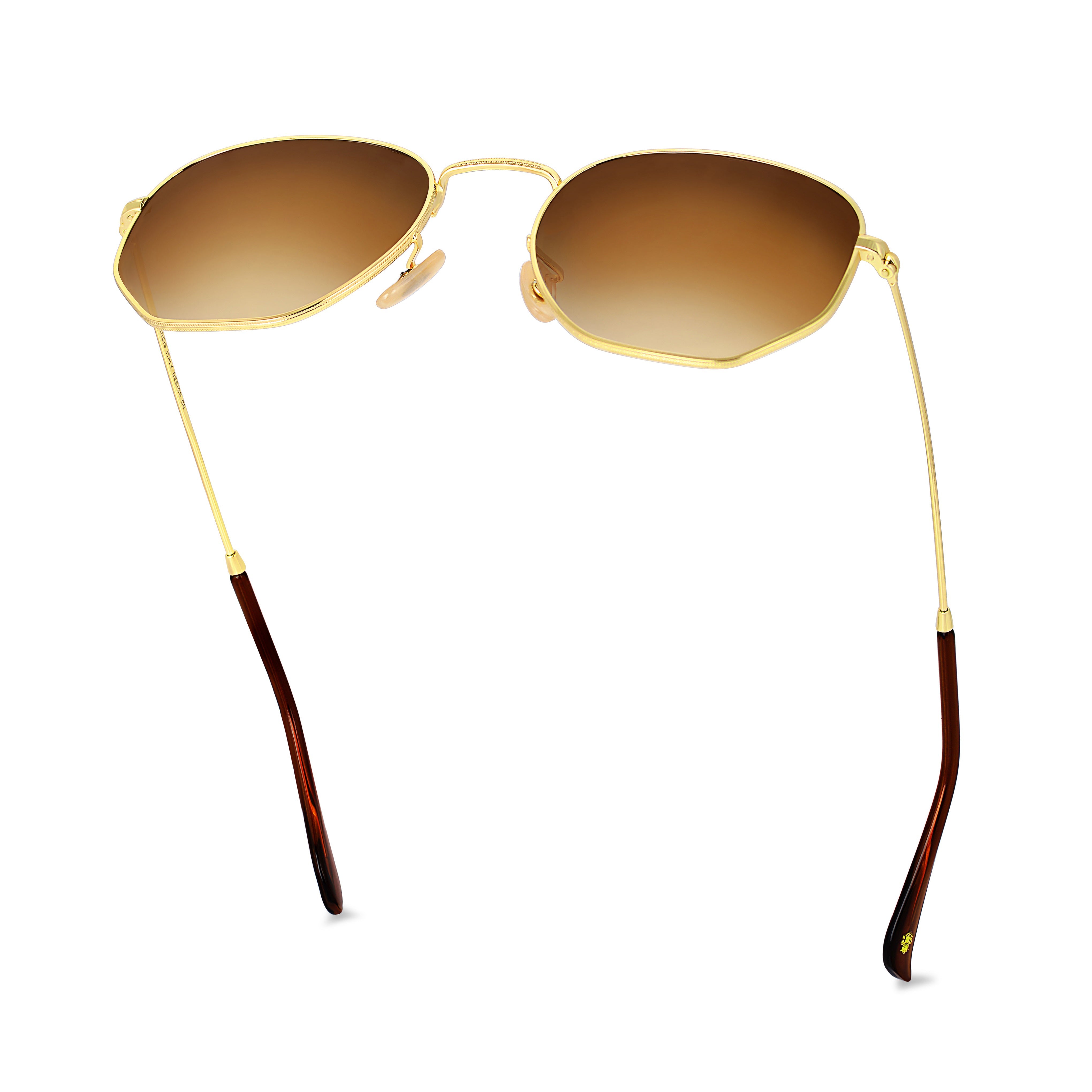 Bavincis Gemini Gold And Brown Gradient Edition Sunglasses