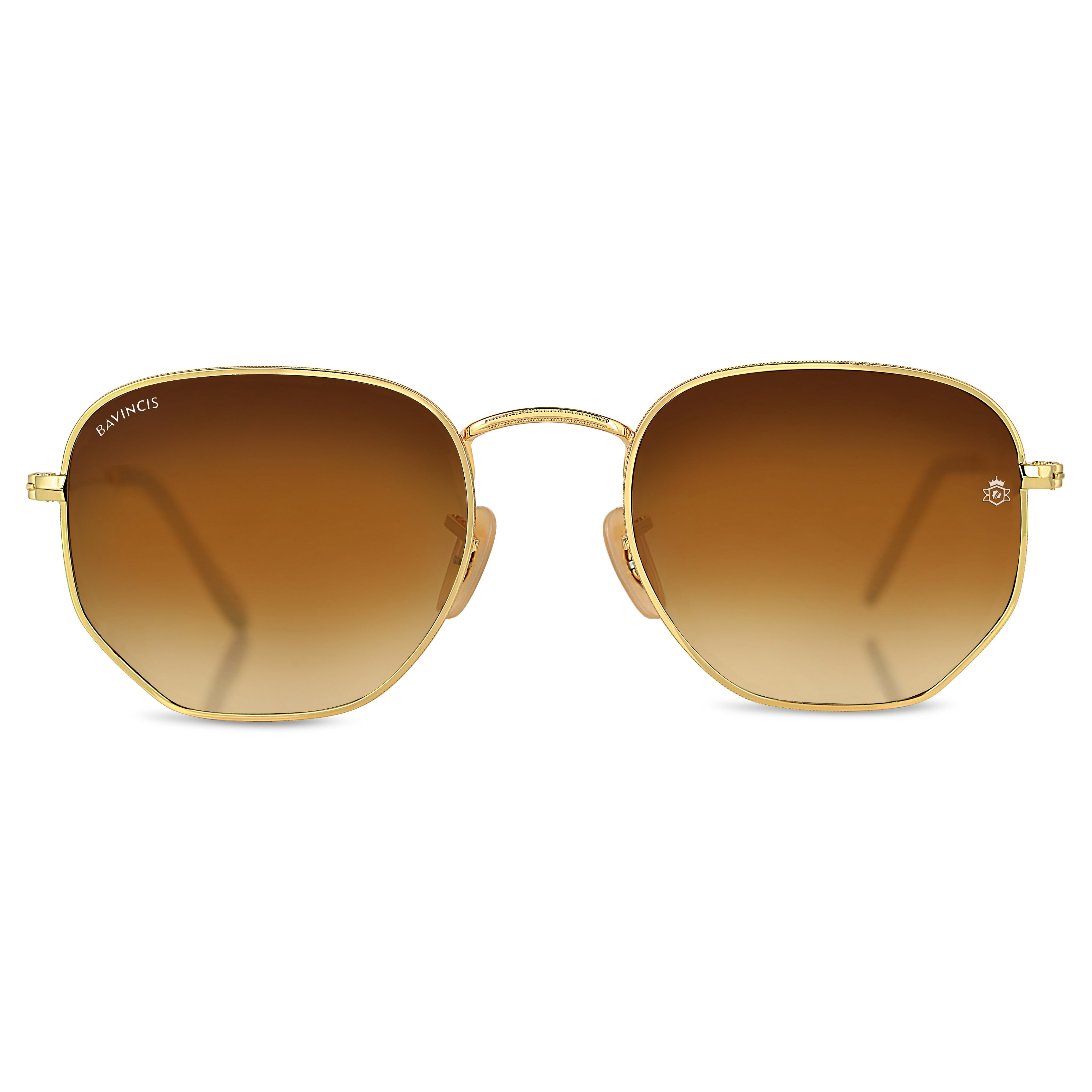 Bavincis Gemini Gold And Brown Gradient Edition Sunglasses