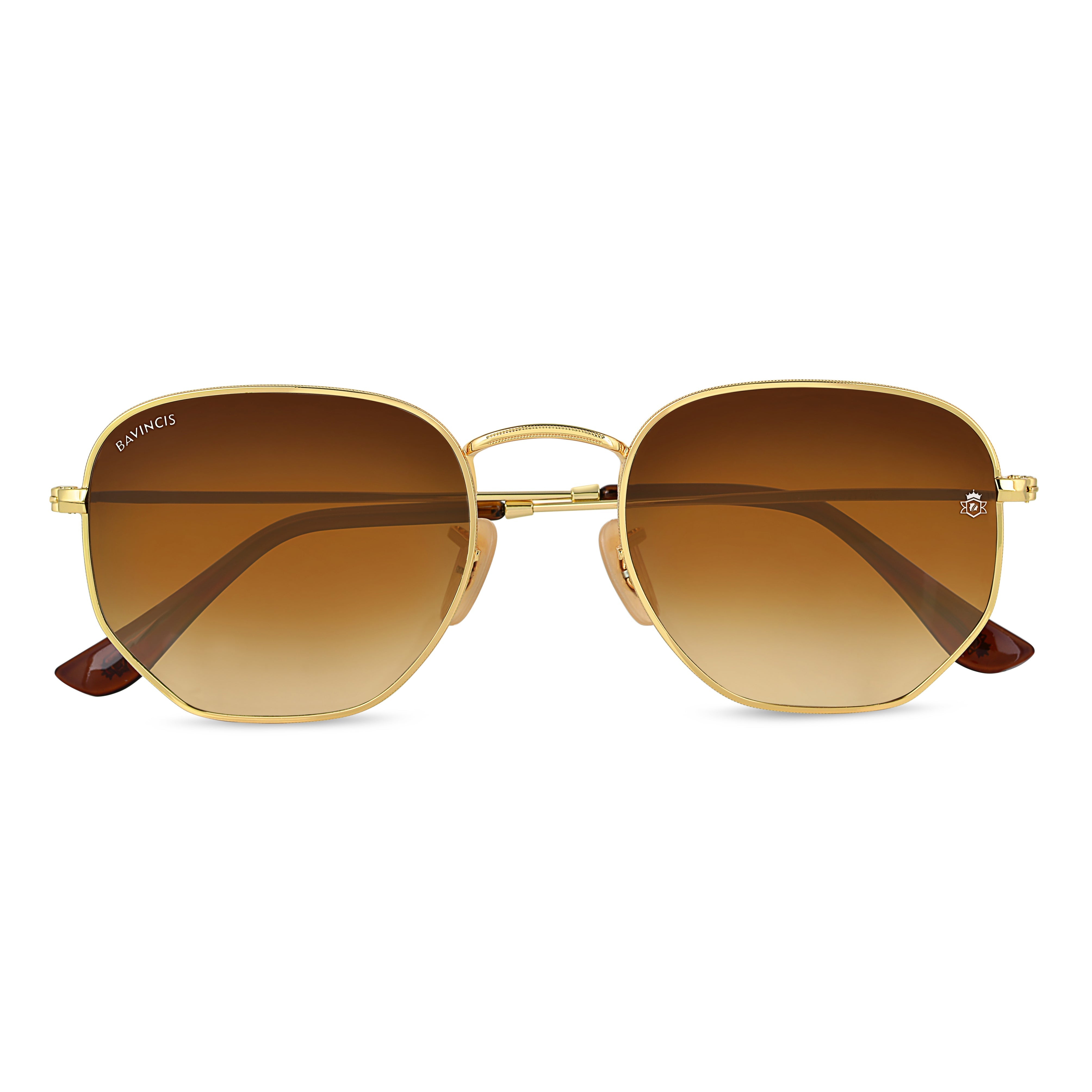 Bavincis Gemini Gold And Brown Gradient Edition Sunglasses