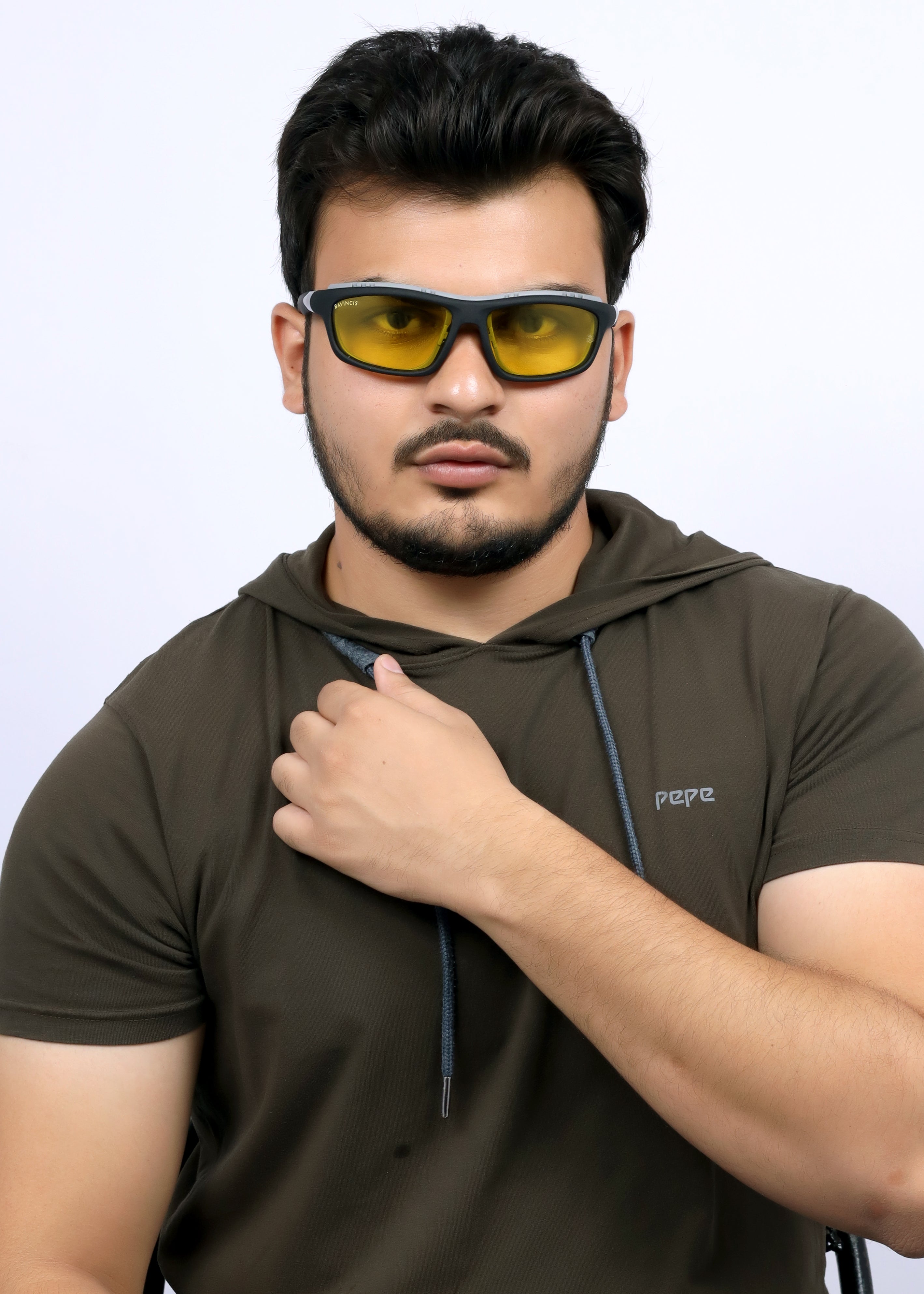 Bavincis Albert Black and Yellow Sports Edition Sunglasses