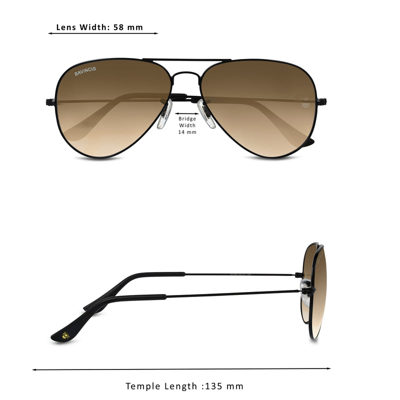 Bavincis Tommy Black And Brown Gradient Edition Sunglasses - BAVINCIS