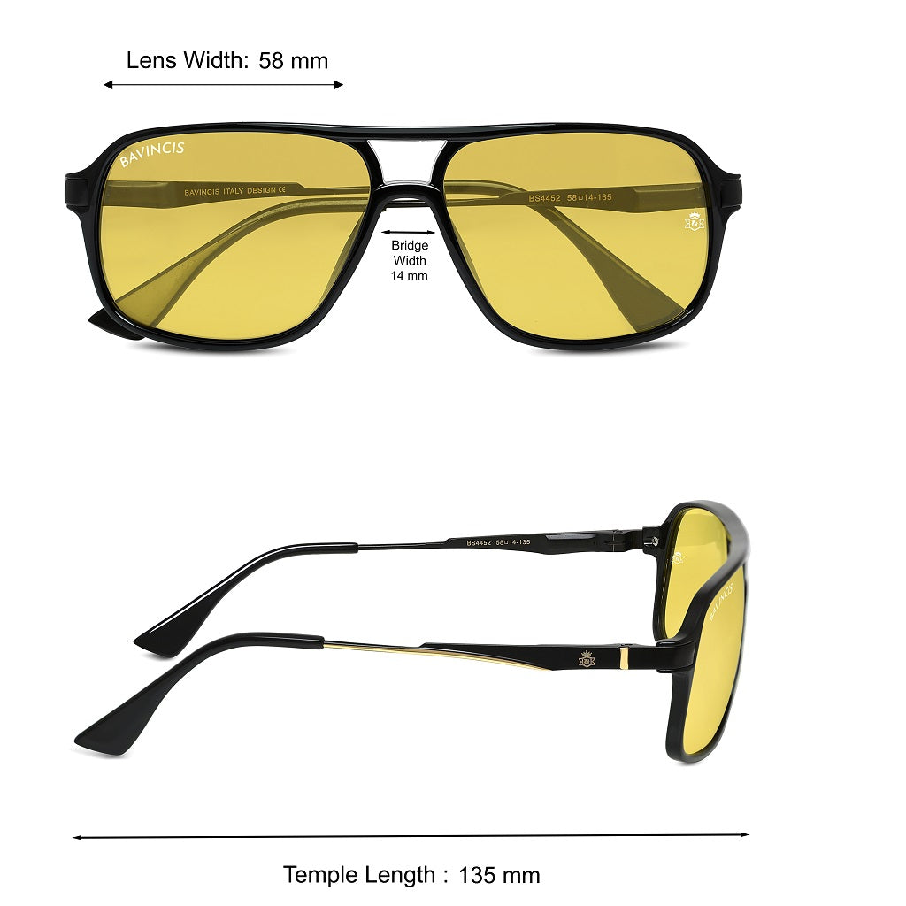 Bavincis Rebel Black And Yellow Edition Sunglasses - BAVINCIS