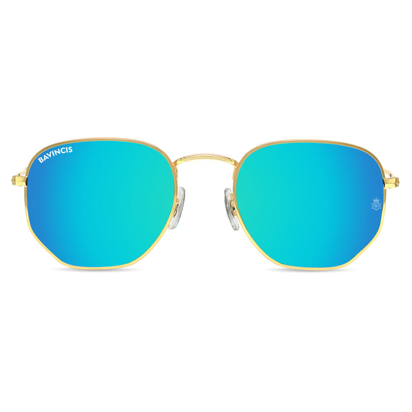 Bavincis Gemini Gold And Blue Mercury Edition Sunglasses