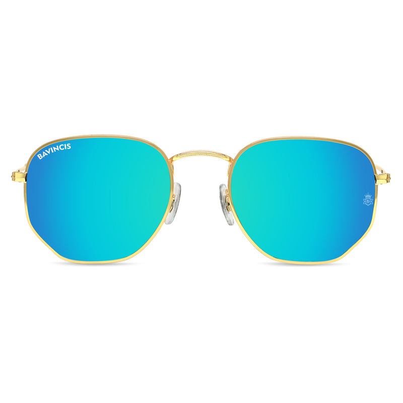 Bavincis Gemini Gold And Blue Mercury Edition Sunglasses