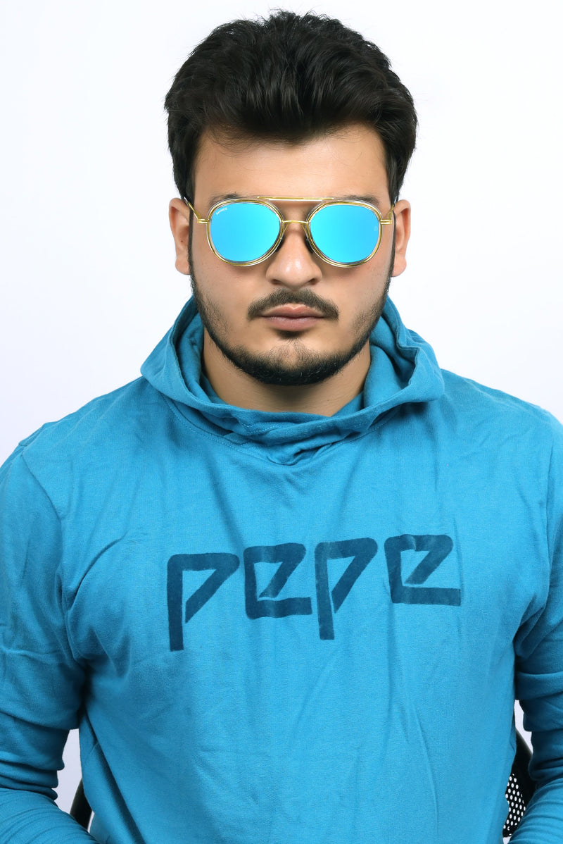 Bavincis Fleets Gold And Blue Mercury Edition Sunglasses