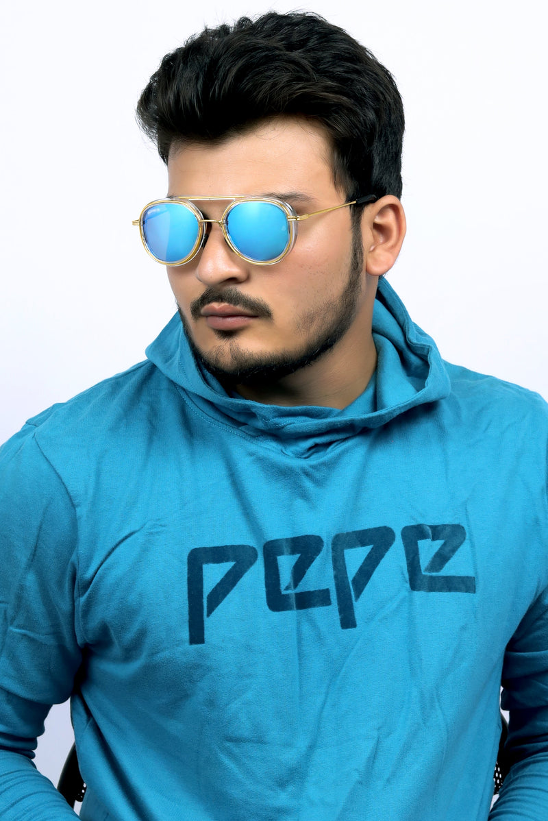 Bavincis Fleets Gold And Blue Mercury Edition Sunglasses