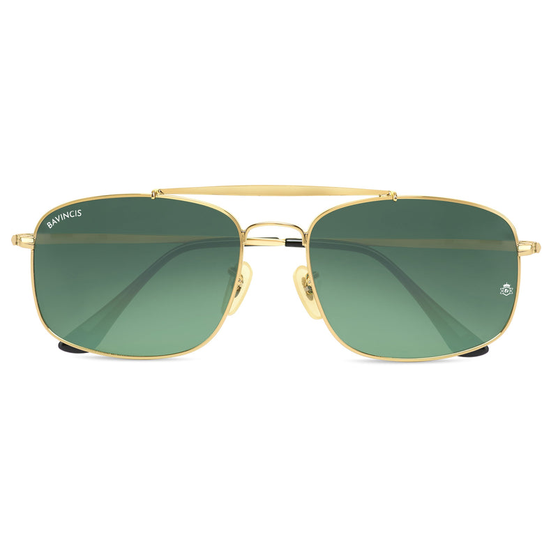 Bavincis Linford Gold And Green Gradient Edition Sunglasses