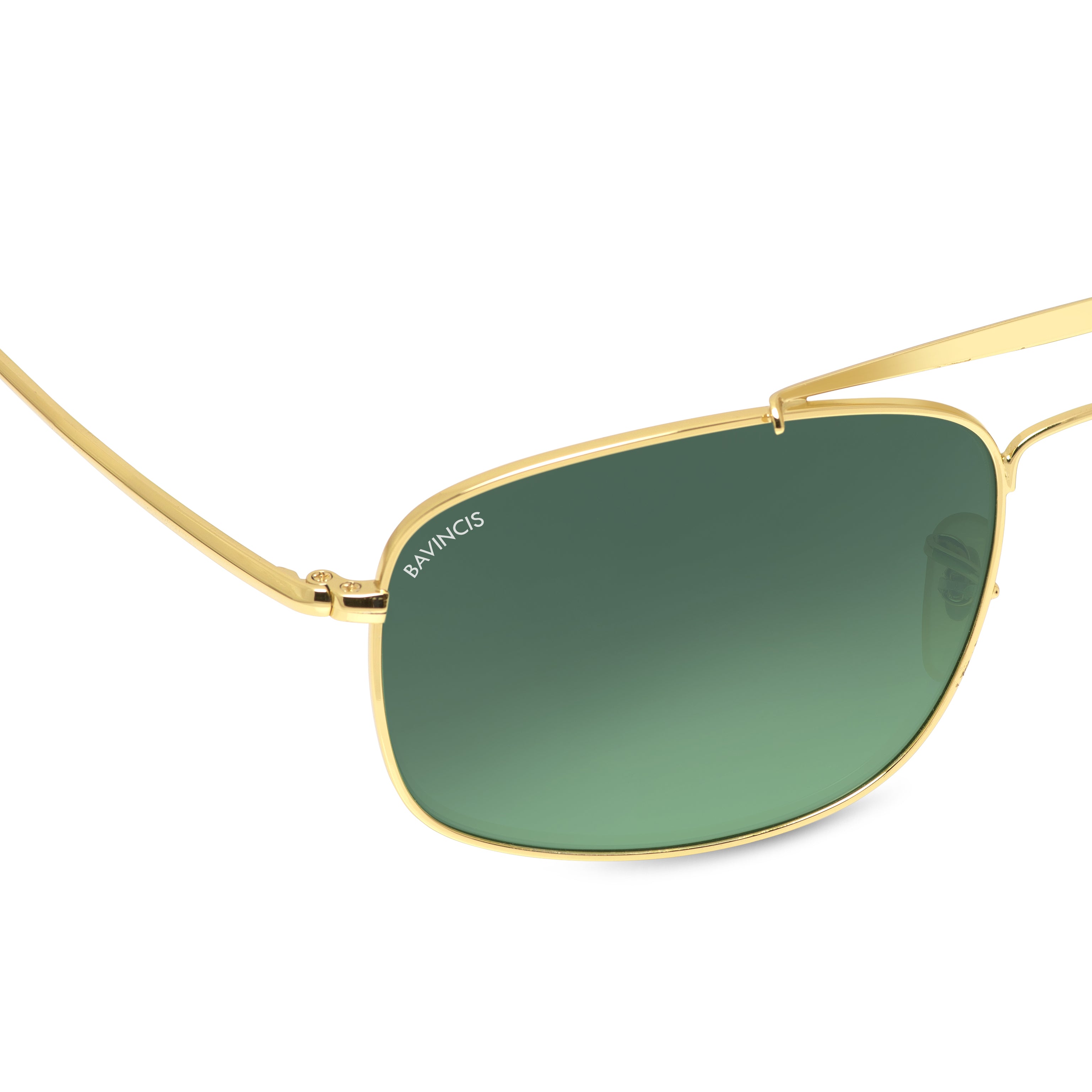 Bavincis Linford Gold And Green Gradient Edition Sunglasses