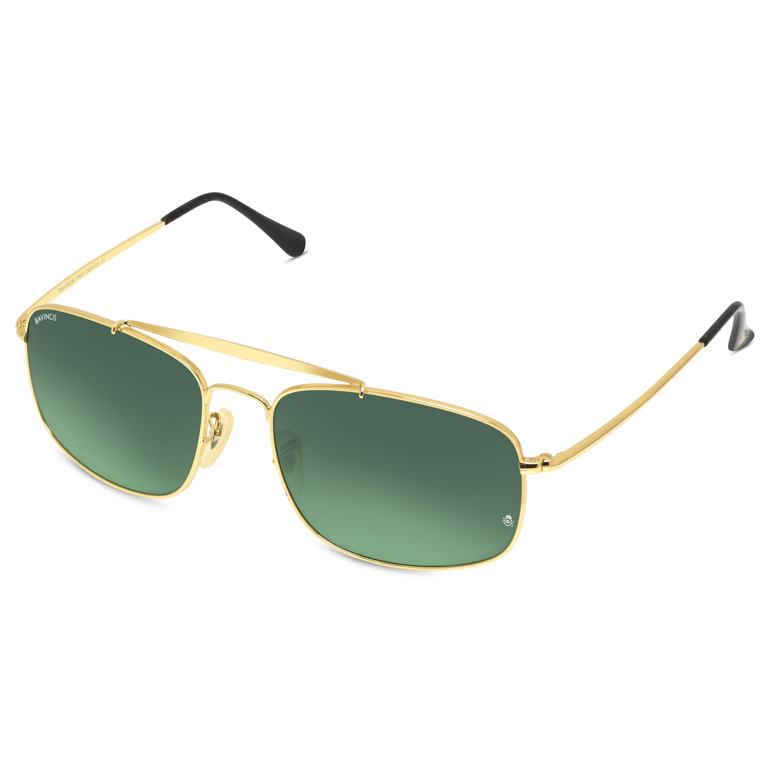 Bavincis Linford Gold And Green Gradient Edition Sunglasses