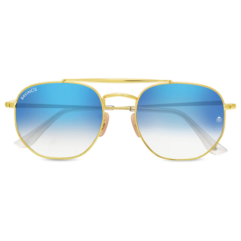 Bavincis Sparkle Gold And Blue Gradient Edition Sunglasses