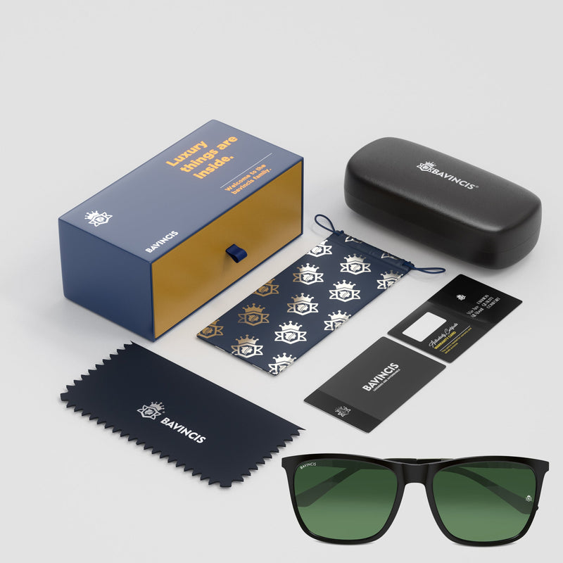 Bavincis Flair Black And Green Edition Sunglasses