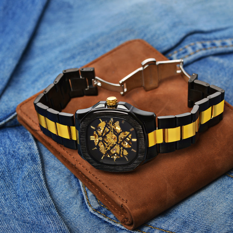 Bavincis Casenova Gold and Black I Automatic Watch