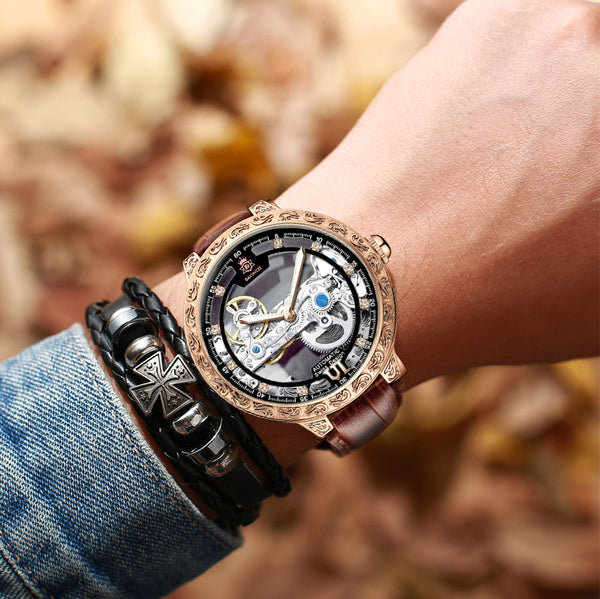 Bavincis Majestic Gold and Brown I Automatic Watch - BAVINCIS