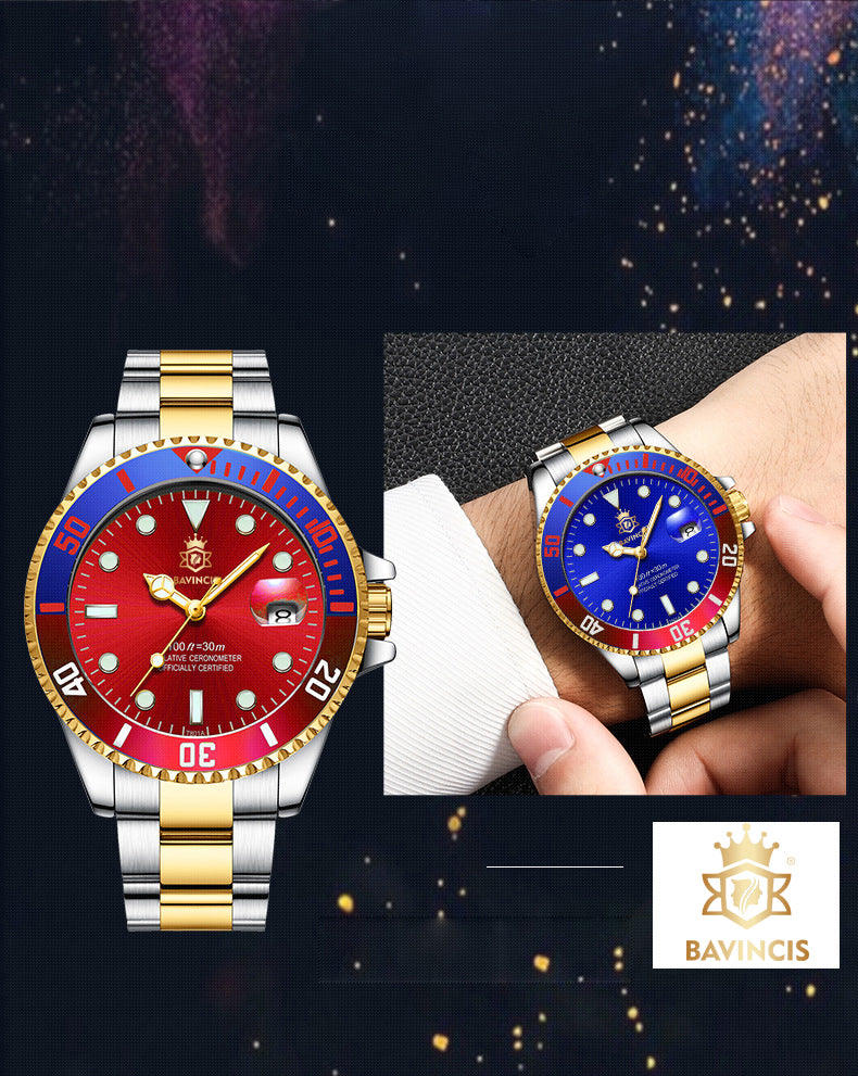 Bavincis Master Blue And Red I Automatic Watch - BAVINCIS