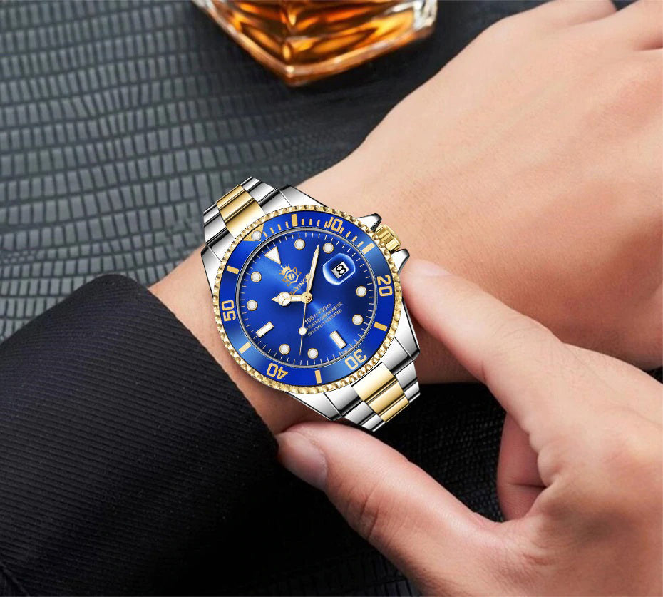 Bavincis Master Gold And Blue I Automatic Watch - BAVINCIS