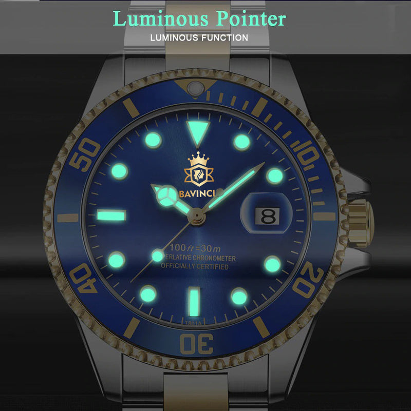 Bavincis Master Gold And Blue I Automatic Watch - BAVINCIS