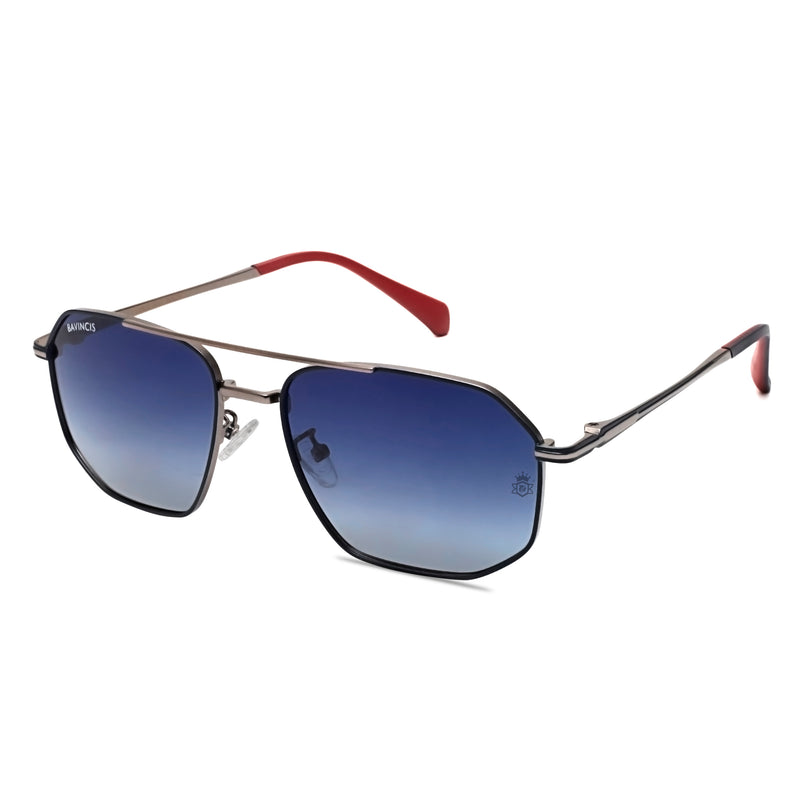 Bavincis Glance Silver And Blue Gradient Edition Sunglasses