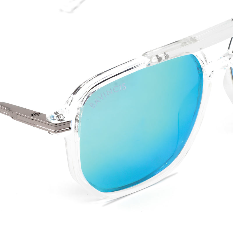 Bavincis Fixton White And Blue Mercury Edition Sunglasses