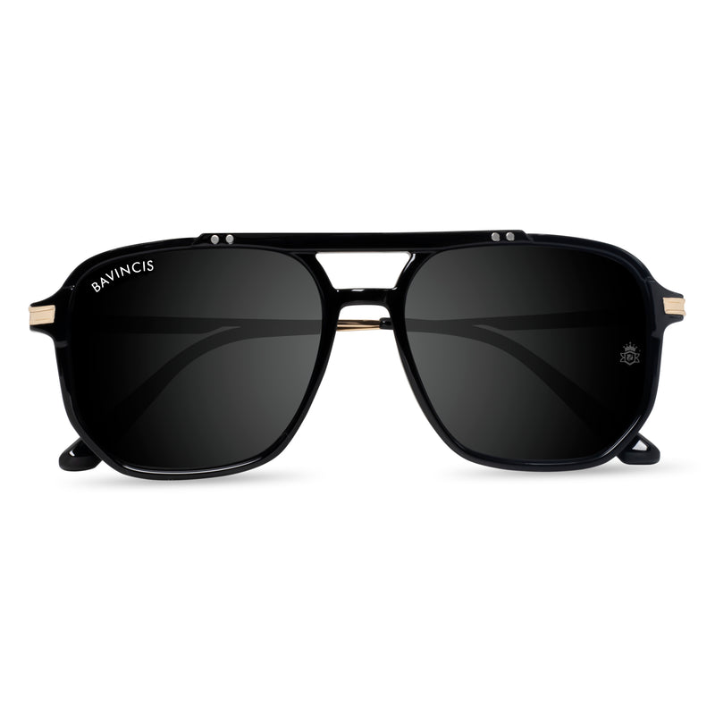 Bavincis Fixton Gold And Black Edition Sunglasses