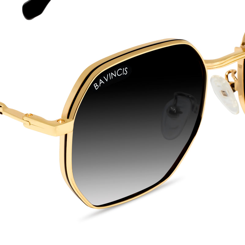 Bavincis Baycan Gold And Gray Gradient Edition Sunglasses
