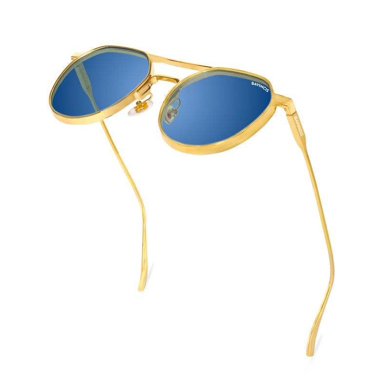 Bavincis Spektus Gold And Blue Mercury Edition Sunglasses