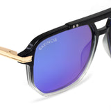 Bavincis Fixton Gold And Dark Blue Edition Sunglasses