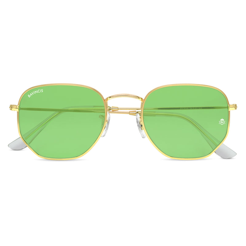 Bavincis Gemini Gold And Green Candy Edition Sunglasses