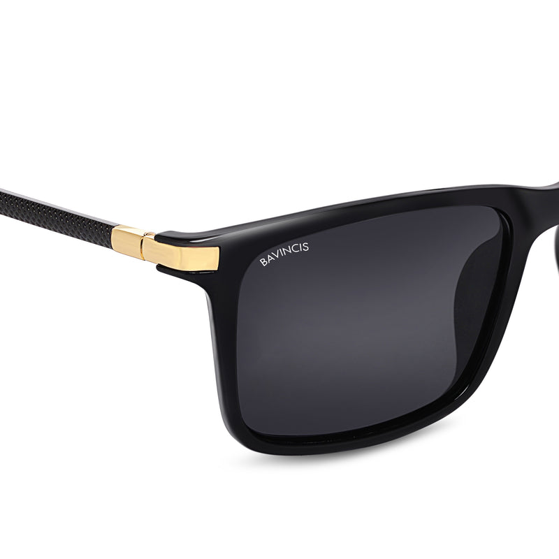 Bavincis Milano Glossy Black And Black Edition Sunglasses