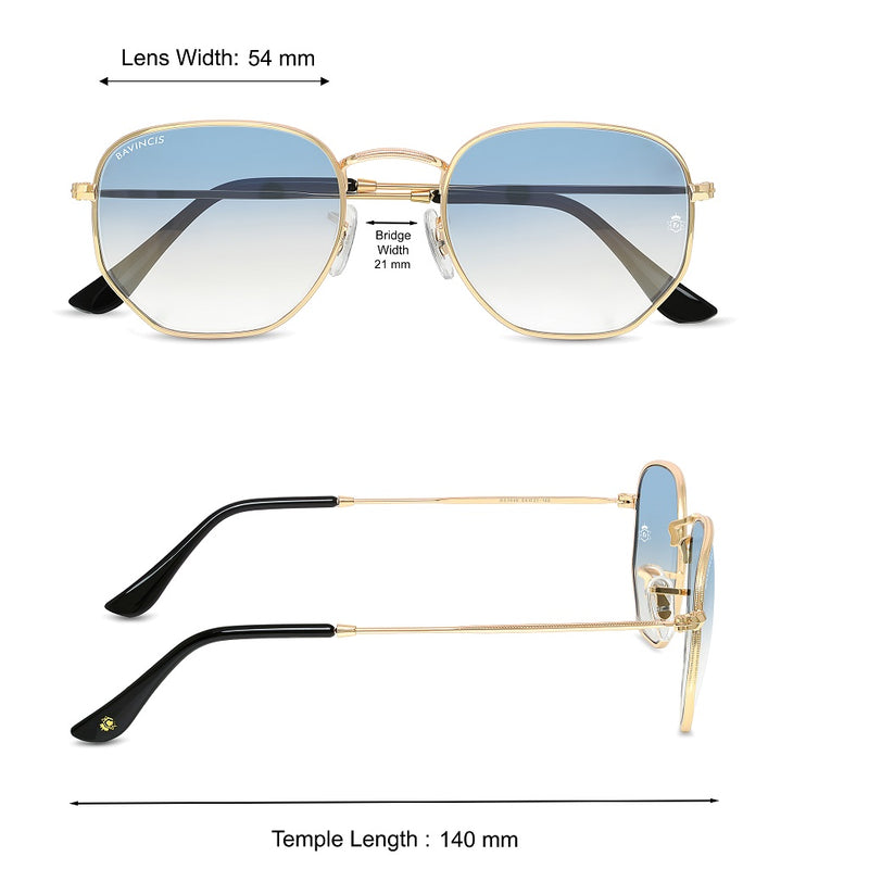 Bavincis Gemini Gold And Blue Gradient Edition Sunglasses - BAVINCIS