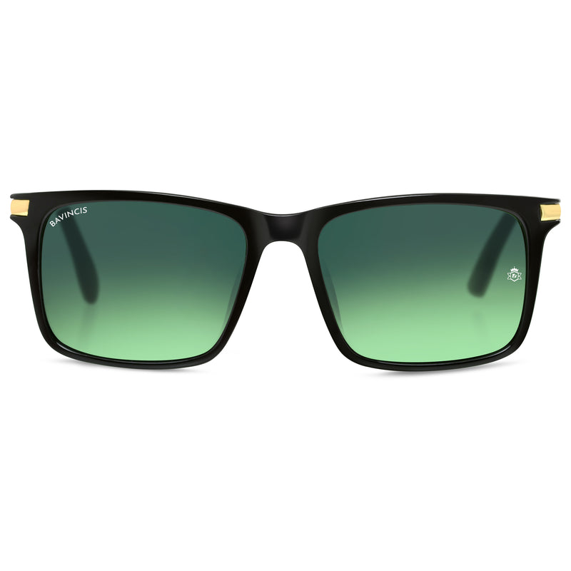 Bavincis Milano Black And Green Gradiant Edition Sunglasses - BAVINCIS